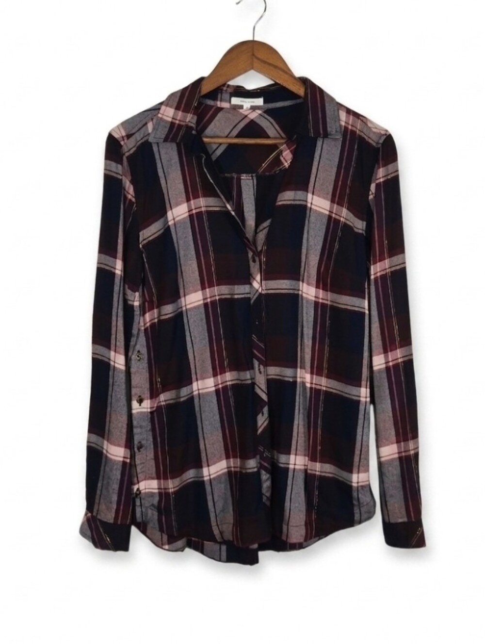 Maurices flannel print button down